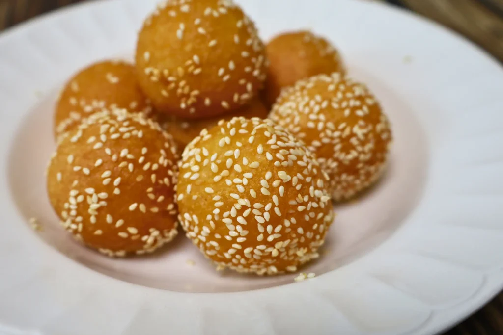 sesame balls fried glutinous rice balls
