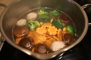 vietnamese baked pork rind soup - canh bong tha