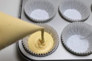 sponge cupcake with salted egg yolk