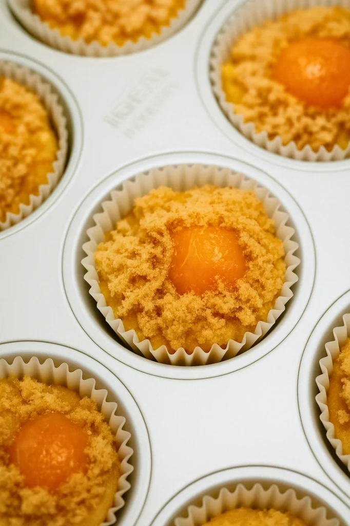 sponge cupcake with salted egg yolk